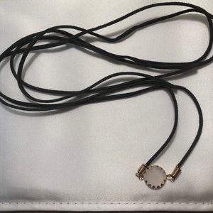Black Choker with Pink Stone